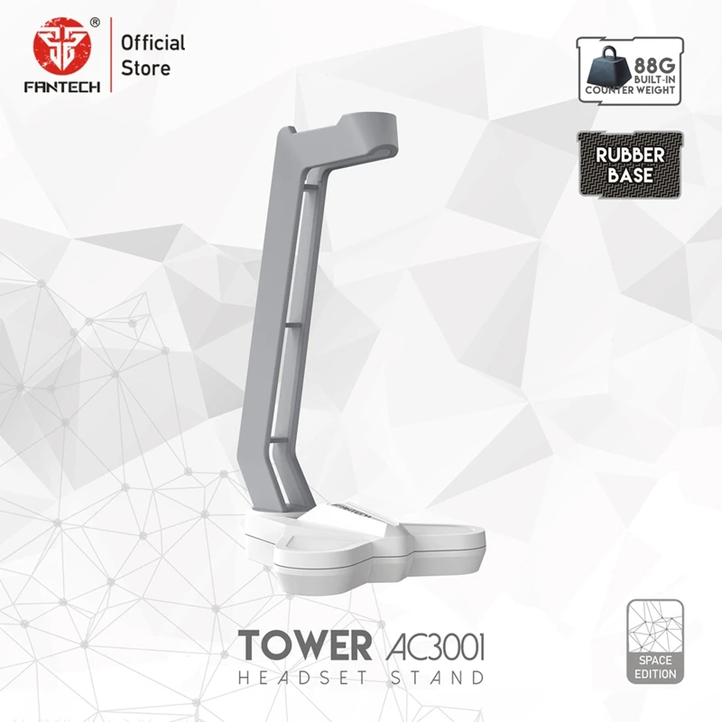 FANTECH AC3001 Headphones Support Engineering Design Stable Structure for Headset 88G Headphone Holder White 