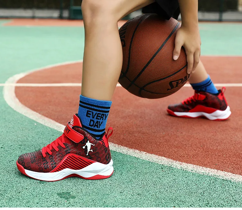PINSEN Autumn Winter Kids Basketball Shoes boys Sneakers Non-slip Casual Children Shoes Boy Sneakers Breathable Sport Shoes