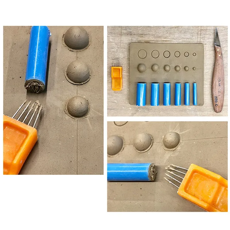 Pottery Tools Five-needle Scratcher Joints Rough Surface To Connect Two Clay Mudboards Splicing and Modeling Process Tools