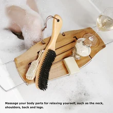 Щетка для тела отшелушивающая Задняя щетка для ванны для душа щетка из натуральной щетины противоскользящее средство для ухода за телом