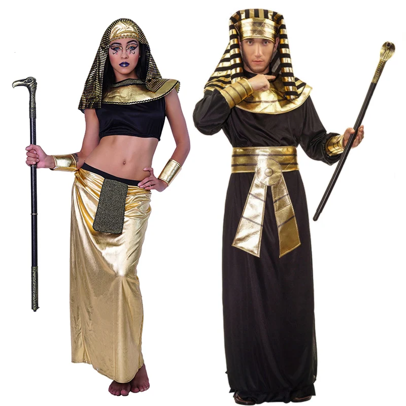 Egyptian Dress for Women Cosplay Couple Halloween Costumes Role Play