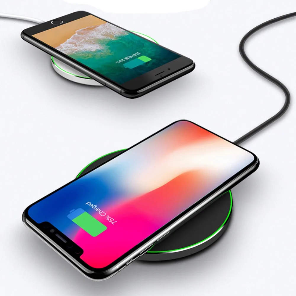 Q21 10 Вт Qi Беспроводное зарядное устройство для iPhone X XR XS 11 8 быстрая Беспроводная зарядка USB Quick Charge Pad для samsung Note 9 10 S8 S9 S10