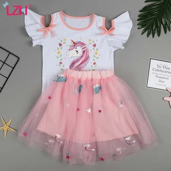 

Children Girls Clothing Sets 2020 Summer Baby Girls Clothes Unicorn Costume Outfits Sets Kids Tracksuit For Girls Sport Suit