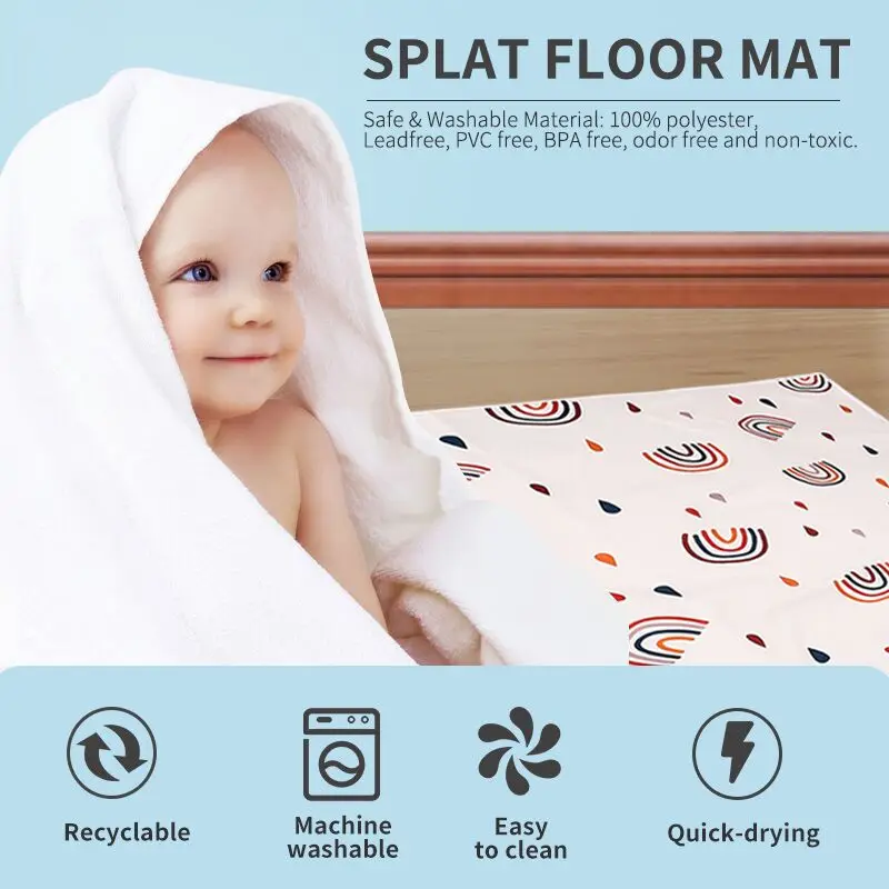 HappyFlute New Anti-Slip Design Play Mat Soft Floor Playmat Foldable Crawling Carpet Kid Game Activity Rug Folding Baby Blanket
