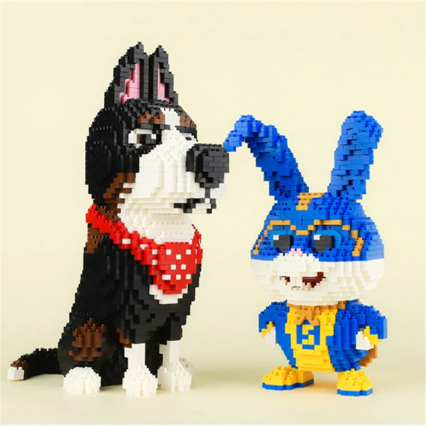 Balody Pet Dog Маргаритка петух белый снежок кролик и Супермен 3d модель строительные