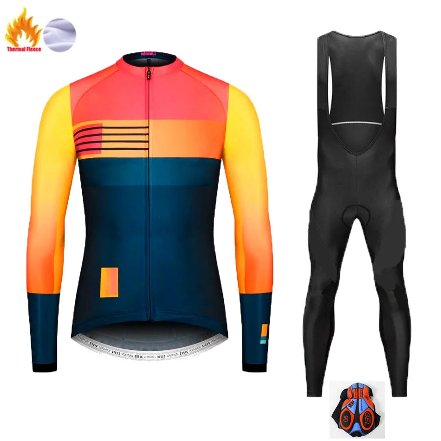 Winter Cycling Suit Зимний термальный флисовый комплект для велоспорта Gobiking,, спортивный костюм для велоспорта, одежда для велоспорта, Ropa Ciclismo - Цвет: Winter Cycling Suit