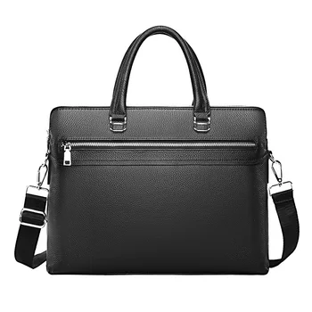 2021 New Luxury Cow Genuine Leather Business Men's Briefcase Male Brand Shoulder Bag Men's Messenger Bag Tote Computer Handbag