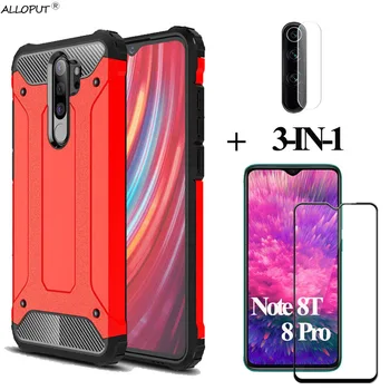 

Armor glass+protector phone cover for redmi-8t xioami redmi note 8t mi hard bumper case redminote 8 pro xiaomi Note 8 T silicone