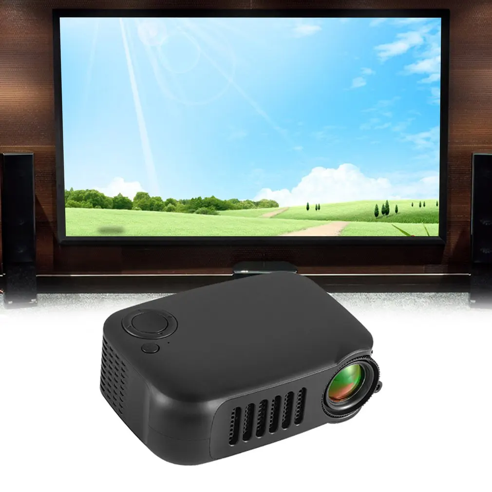 A2000 Домашний Мини пико-проектор Led развлекательная поддержка Hd проектор подсветка оптических линз многофункциональный интерфейс черный