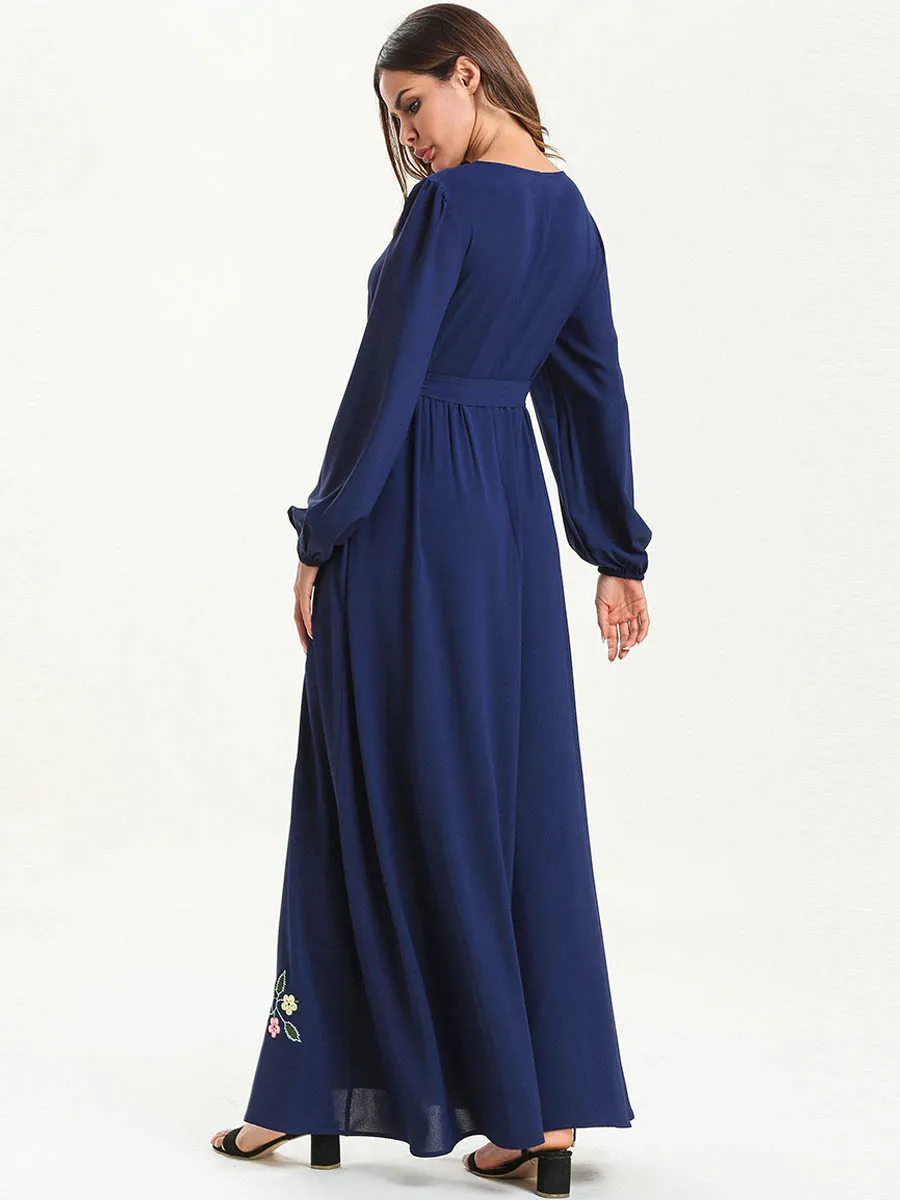 BNSQ мусульманские бриллианты Бисероплетение кардиган abaya полное платье кимоно длинные халаты Jubah Дубай Ближний Восток Рамадан Арабский