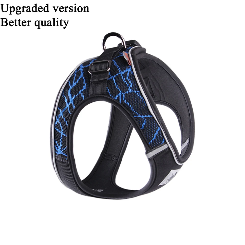 style 2 blue Мягкий нагрудный жилет для домашних животных, спортивный канат для перевозки домашних животных, жилет для собак на открытом воздухе, Светоотражающий Поводок для собак, стабильность - Цвет: style 2 blue