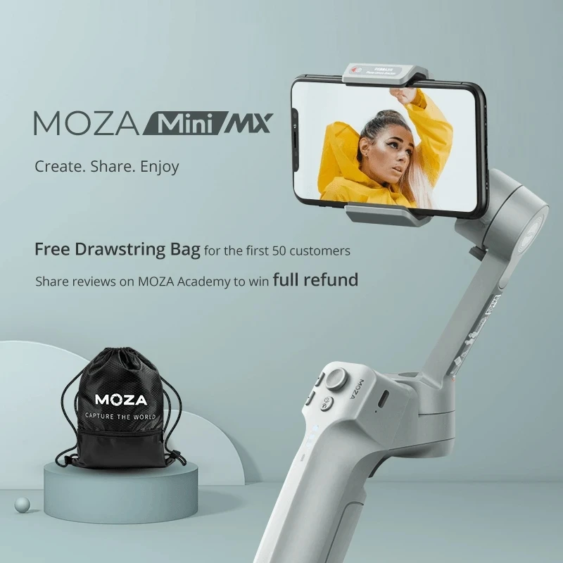 Складной карманный стабилизатор Moza Mini S MINI MX 3 осевой для смартфонов iPhone X GoPro VS MI