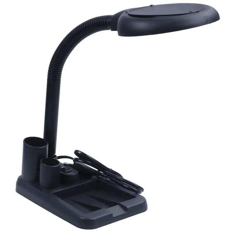220V,Crafts Glass Lens LED Desk Magnifier Lamp Light 5X 10X Magnifying Desktop Loupe Repair Tools with 40 LEDs Stand(EU plug)|Лупы| | АлиЭкспресс