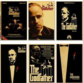 

The Godfather classic gangster movie Retro decoration painting the living room bar decorative vintage painting Marlon Brando