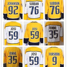 Все сшитые мужские футболки PK Subban Pekka Rinne Filip Forsberg Ryan Johansen Roman Josi