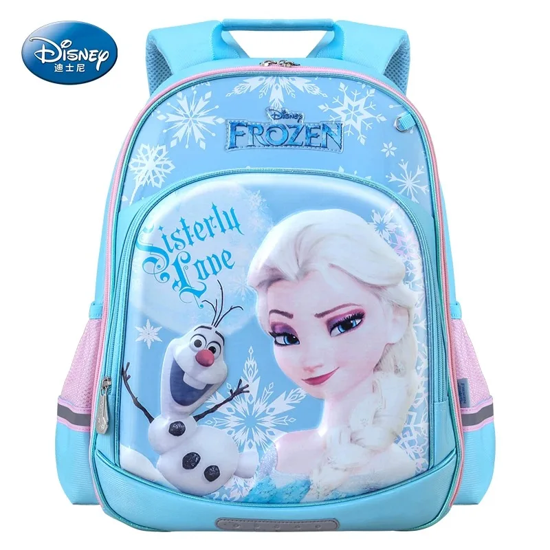 1 шт. рюкзак disney frozen 3D Эльза-Снежная королева мультфильм большой размер водонепроницаемый мешок дышащий основной junior высокий школьный подарок для девочки