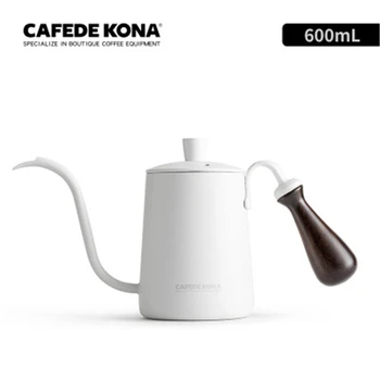 

CAFEDE KONA 360ML/600ML Coffee Pot Stainless Steel Gooseneck Drip Kettle Long Spout Coffee Pot hand drip coffee pot With Lid