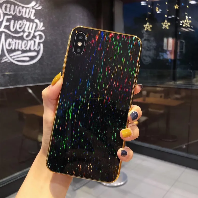 Сияющий блестящий золотой чехол для samsung Galaxy A7 чехол КРЫШКА ДЛЯ samsung S10 плюс S8 S9 Примечание 10 J4 J6 A9 A6 A8 A10 A20 A30 A50