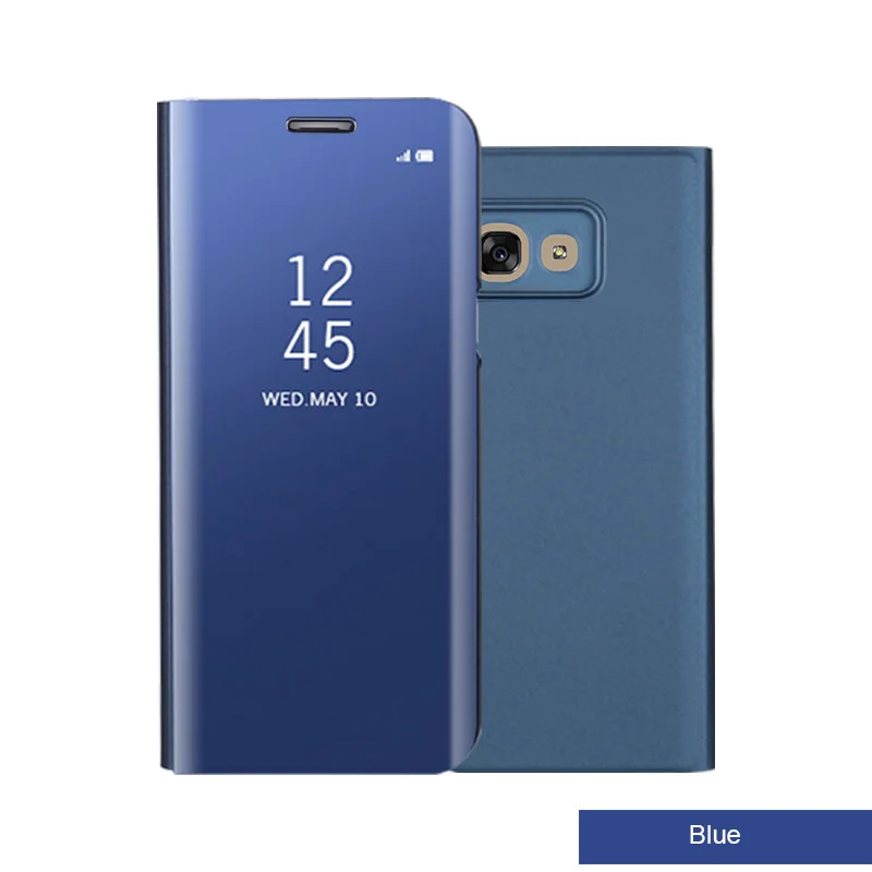 Умный зеркальный чехол для телефона для samsung Galaxy Note 10 A50 A10 A20 A30 A40 A70 A80 A90 A20e M20 M10 M30 S10 S8 S9 плюс S7 края крышки - Цвет: Blue