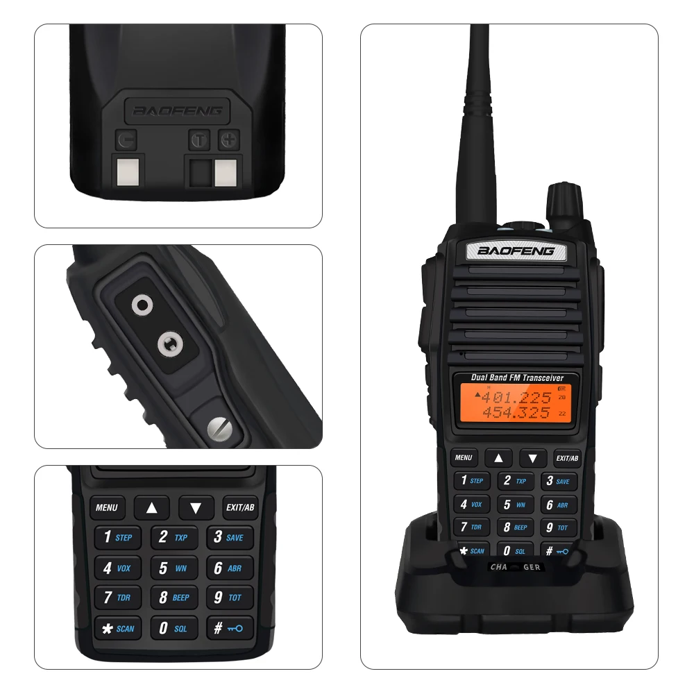 2 шт. реальные 8 Вт UV 82 иди и болтай Walkie Talkie “иди 10 км uv Портативный двухстороннее