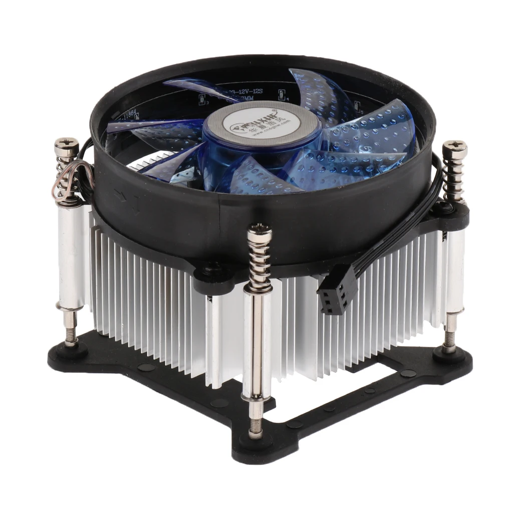 Hydraulic CPU Cooler Fans 9cm Heatsink Radiator for Intel, LGA 775/1150/1151 Blue