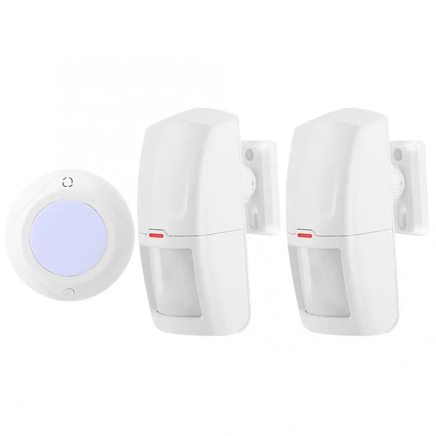 

Door Stop Alarm Wireless Security Alarm System 1 Sound Light Siren 2 Infrared Sensor Detector (JD11+HW-03D) home alarm HOT