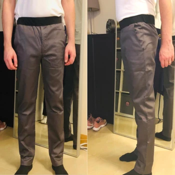 

2020 New Chef Pants Food Service Work Uniforms Elastic Waist Trousers with Pocket Hotel Restaurant Cook Work Wear Overalls
