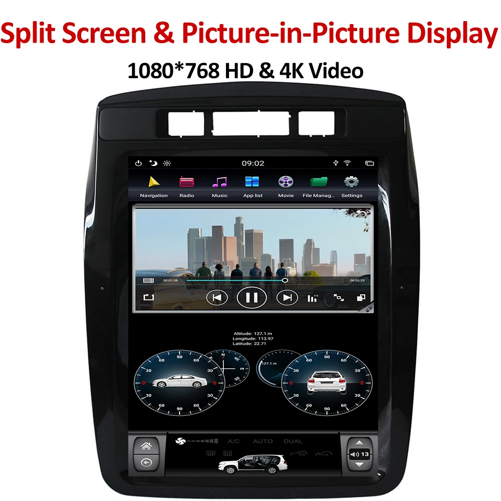 Яж Android 8,1 автомобиля gps мультимедиа для Фольксваген Touareg 2010 2011 2012 2013 с 10," ips Дисплей Bluetooth 5,0