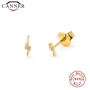 925 Sterling Silver Stud Earrings for Women Simple Smooth lightning/snake/Butterfly Earrings Female Fashion Minimalist Jewelry