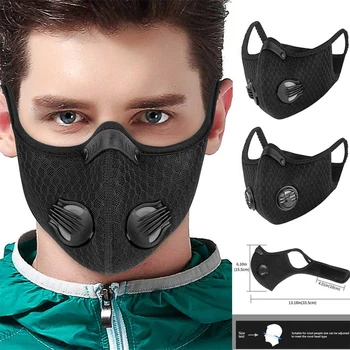 

Outdoor Respirator Protective masks PM2.5 Nonwoven Breathable Sport Activated Carbon Anti-fog Cycling Safety Face Masks