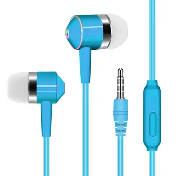 

1pcs Universal Sport EarphoneWired Super Bass 3.5mm Crack Colorful High Quality Headset Earbud with Microphone