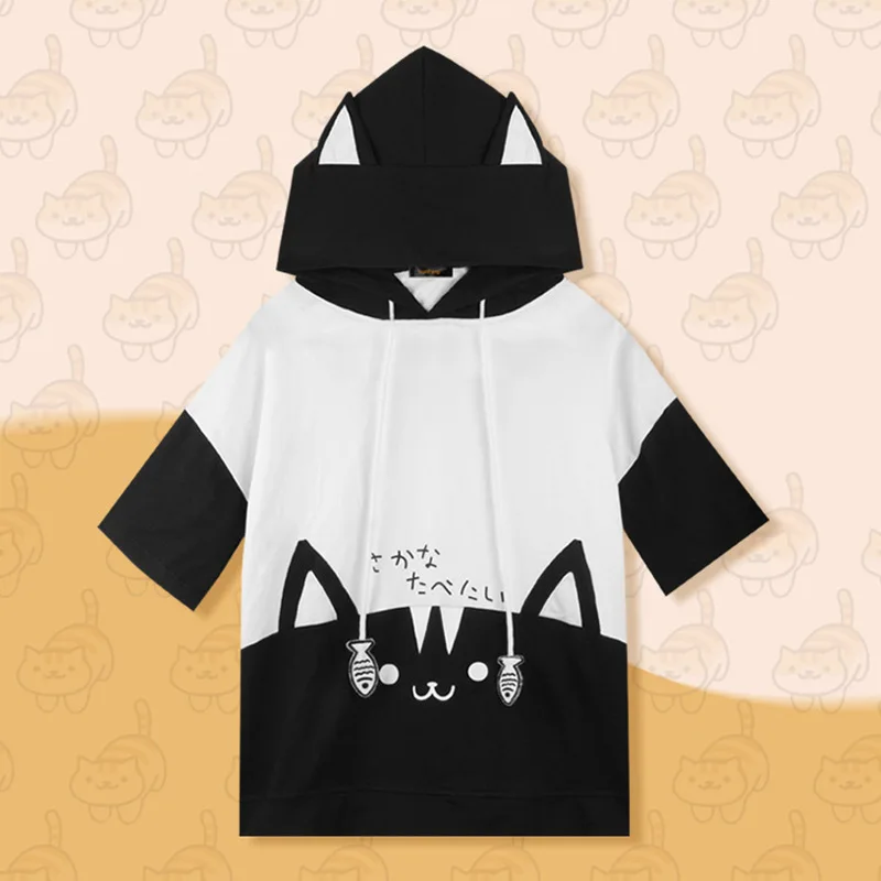 Mens Hoodies Neko Atsume Sweatshirt Neko Atsume Faces