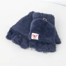 Г., для малышей, детей, зимняя теплая вязаная флисовая рукавица С Откидывающейся Крышкой и рисунком, перчатки, бархатные теплые меховые рукавицы, уход за ребенком