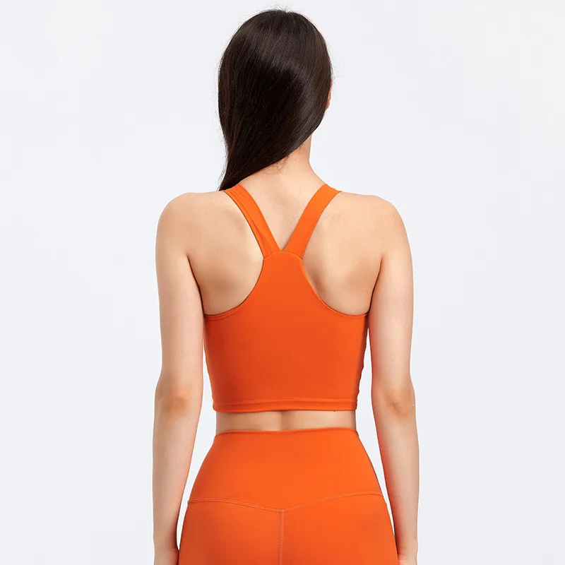 Lulu High Quality Butter Soft Fitness Bra Gym Yoga Vest Women Athletic Run Sports Tank Top Run With Chest Pad Push Up Clothing