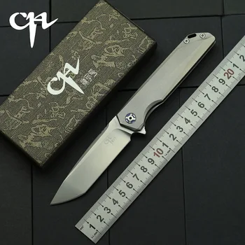 CH 3507 Pocket Folding Knife M390 Blade Titanium Handle Outdoor Camping Hunting Tactics Ball Bearing Utility Fruit EDC Knives ch3009 flipper folding knife d2 steel tc4 titanium handle outdoor camping tactics hunting pocket fruit knives edc tools