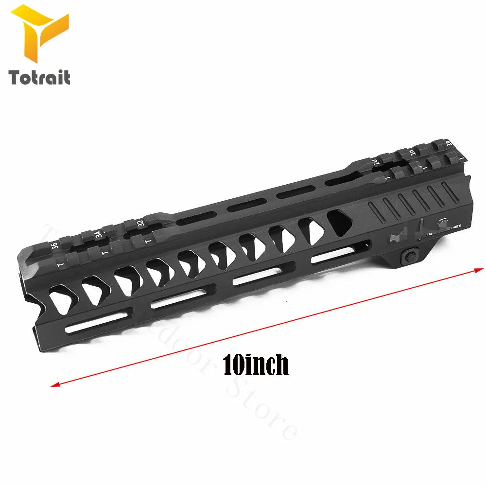 TOtrait Тактический 7/10/12/13,5/15 дюймов Keymod Handguard Карабин Float Quad Rail Пикатинни рот серия AR - Цвет: 10inch