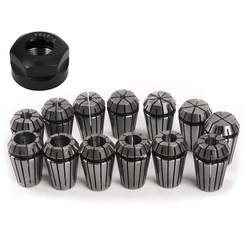 

ER20 14PCs clamp set 1 mm to 13 mm Range for milling CNC engraving machine tool motor axis.