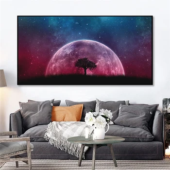 

Canvas Art Starry Galaxy Space Planet Nebula Stars Art Universe Picture Home Decoration Wall Painting for Living Room Decor