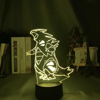 

Acrylic 3d Lamp Tyranitar Figure for Kids Bedroom Decor Light Led Touch Sensor Color Changing Led Night Light Go Gift