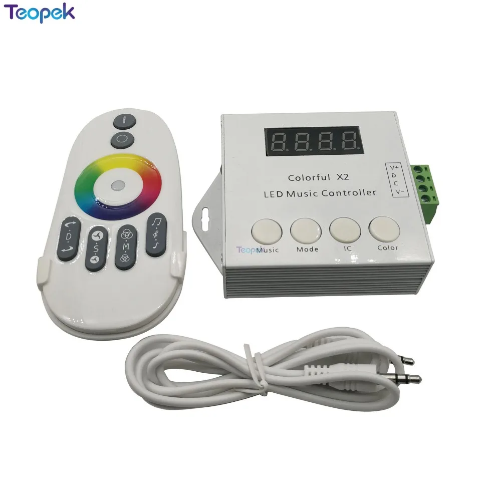 Цветной музыкальный контроллер X2 RF Touch Remote для WS2812B WS2811/WS2813/USC1903 Волшебная