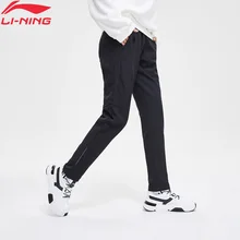 Li-Ning женские спортивные штаны для бега, 91.1% полиэстер, 8.9% спандекс, флисовые теплые спортивные штаны с подкладкой, брюки AYKN144 WKY201