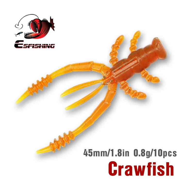 KESFISHING плавающий Раков 10 шт. 4 5 см 0 8 г подледной рыбалки Craw наживка Isca искусственные песка мягкие приманки для