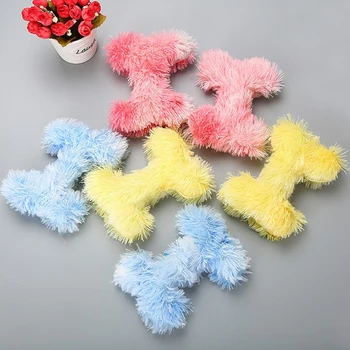 

1PC Pet Dog Bone Dog Chew Plush Toys Interactive Funny Time Teeth Cleaning Chewing Bone Toy For Puppy