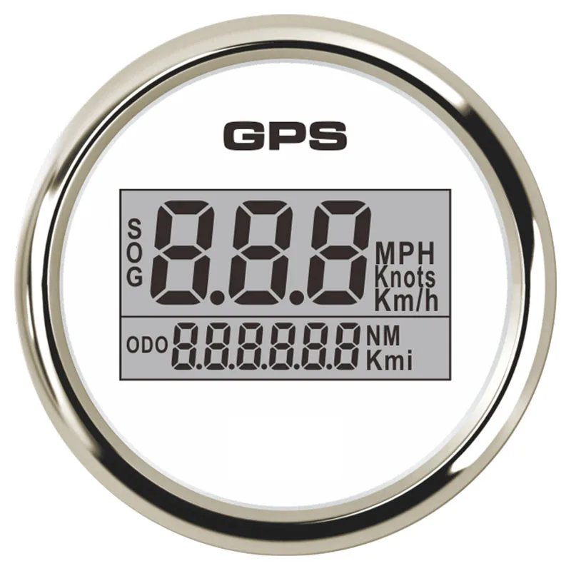 8 Color Light Морской мотоцикл gps Спидометр 0-999 узлов цифровая лодка Odometerfor Honda civic golf 4 52 мм автомобиль Speedo 12 В 24 В - Цвет: 8 Color Light