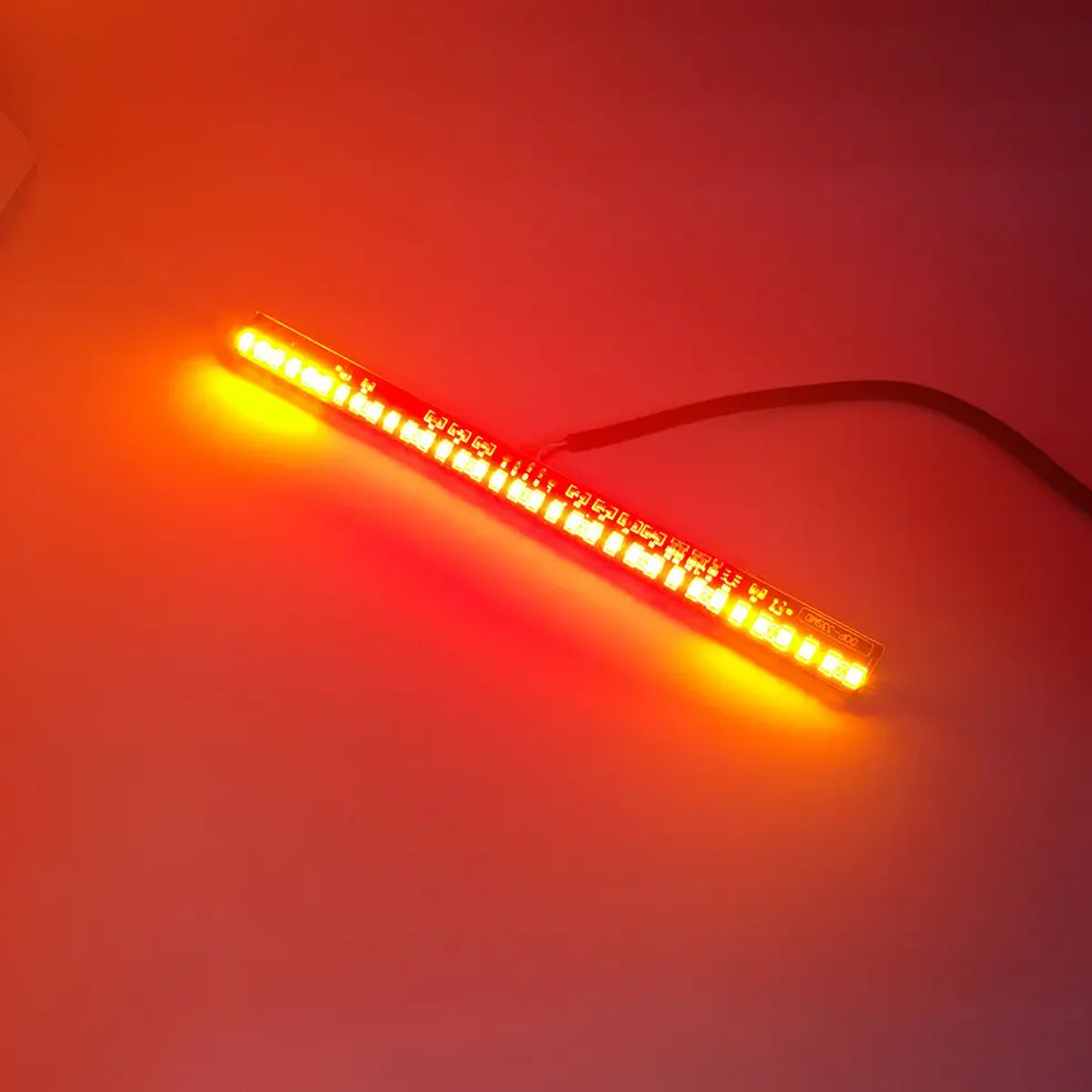 

33 SMD 0.09WLED Integrated Motorcycle Light Strip License Plate Lamp Tail Brake Light Turn Signal Indicator Lamp Red/Yellow