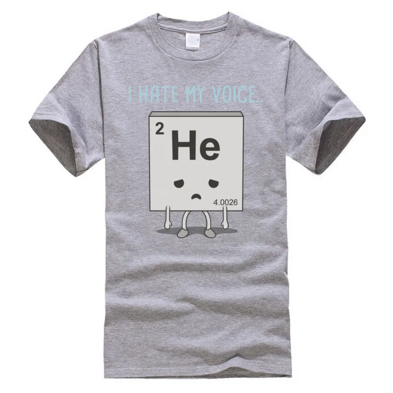 I_HATE_MY_VOICE.._1490 All Cotton T Shirt for Men Short Sleeve Party Tops Shirt Brand Fall O-Neck Tee-Shirt Family I_HATE_MY_VOICE.._1490 grey