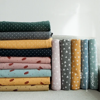 

cotton flannel handmade diy cloth pajamas sanding autumn winter Nordic triangle jade bear