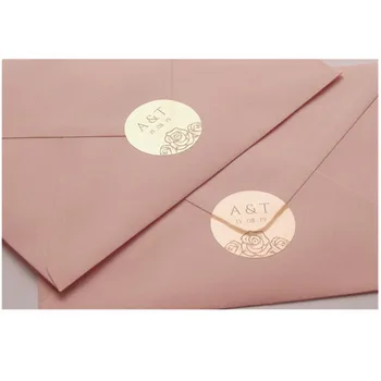 

Custom Full Foil Wedding Stickers Personalised Envelope Seals Semi Transparent Labels Business Stickers Packaging Stichers