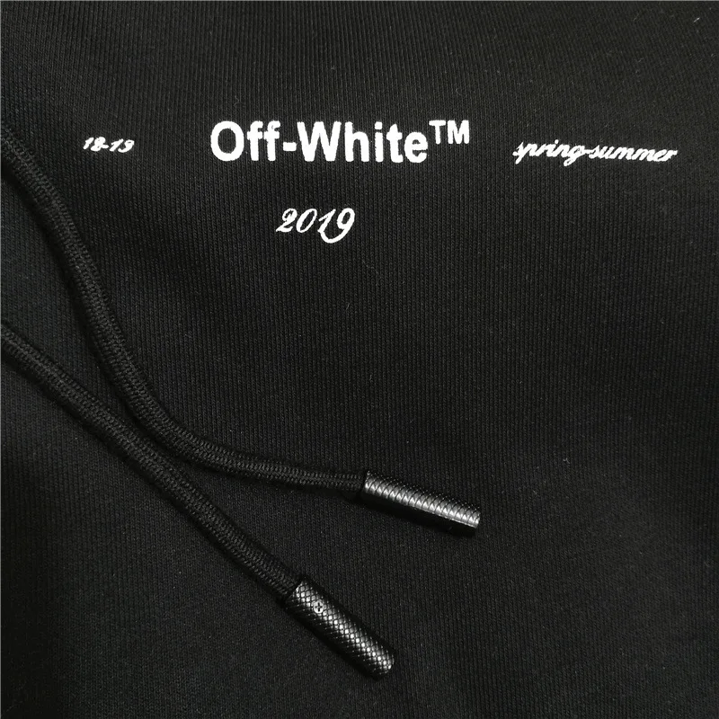 OFF-WHITE OW FWRD ECG пара с капюшоном простой модный мужской свитер