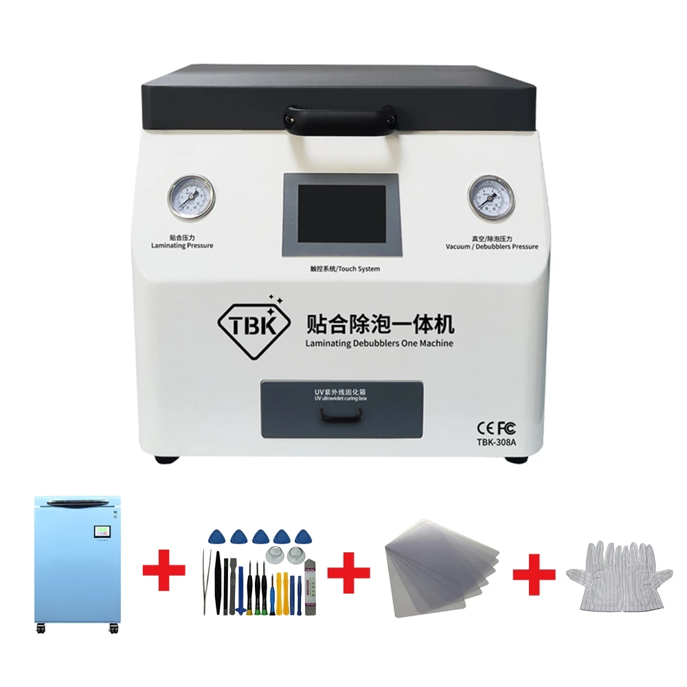 

TBK 308A-PRO OCA Vacuum Laminating Machine 15.5 Inch LCD Touch Screen Repair utomatic Bubble Removing Machine for Apple Android